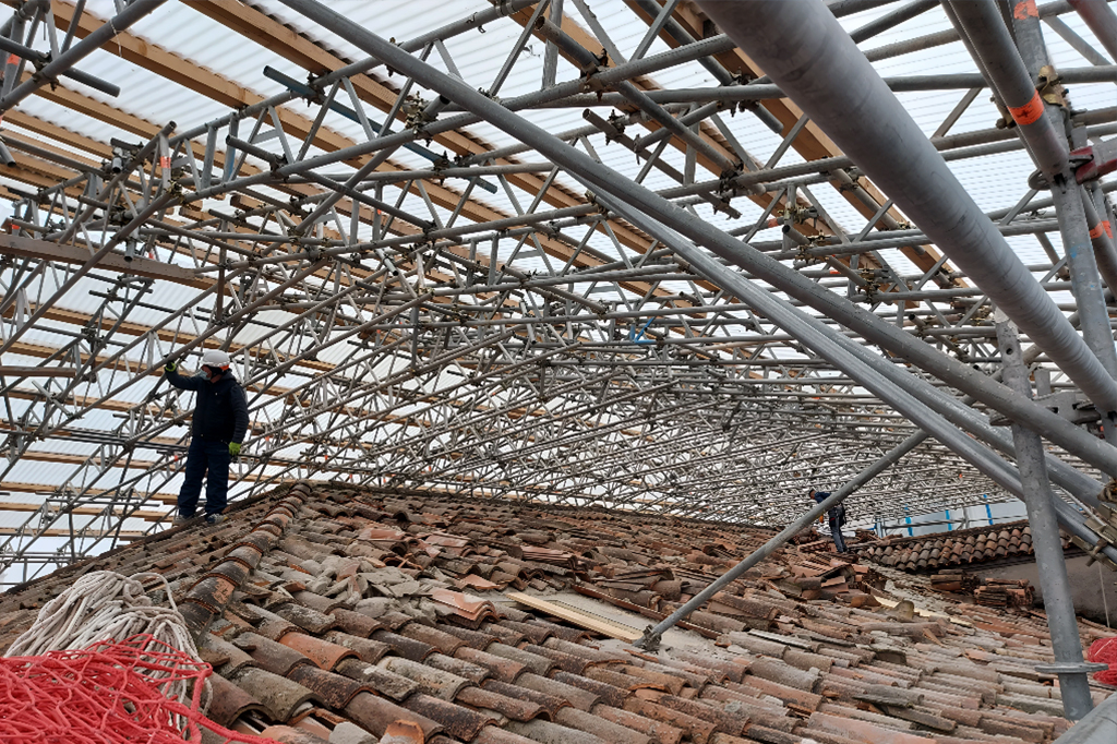 Copertura-temporanea-ponteggio-StudioGPM-Vicenza-Padova Copertura temporanea per ponteggio su edificio monumentale
