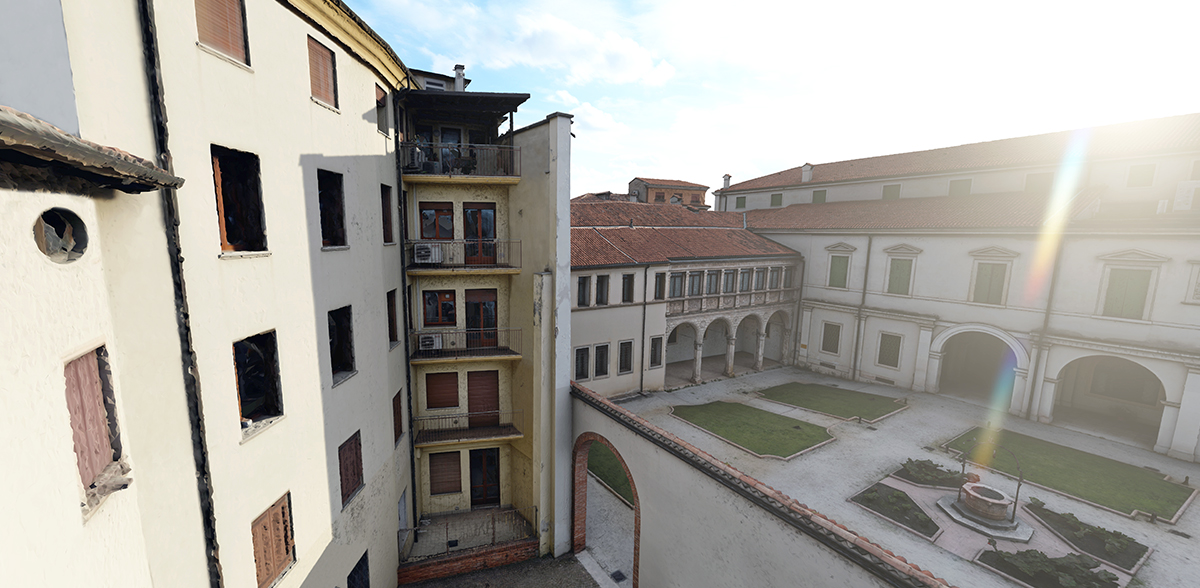 Rendering da scansione laser scanner con drone